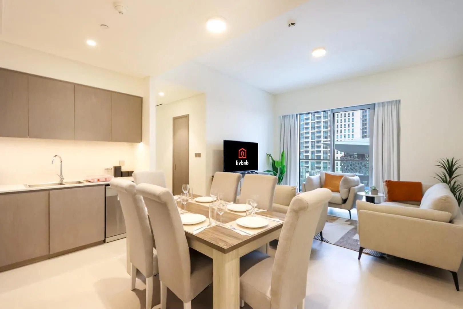 Livbnb-Modern 2Br With Partial Burj Khalifa View Dubai 0*,