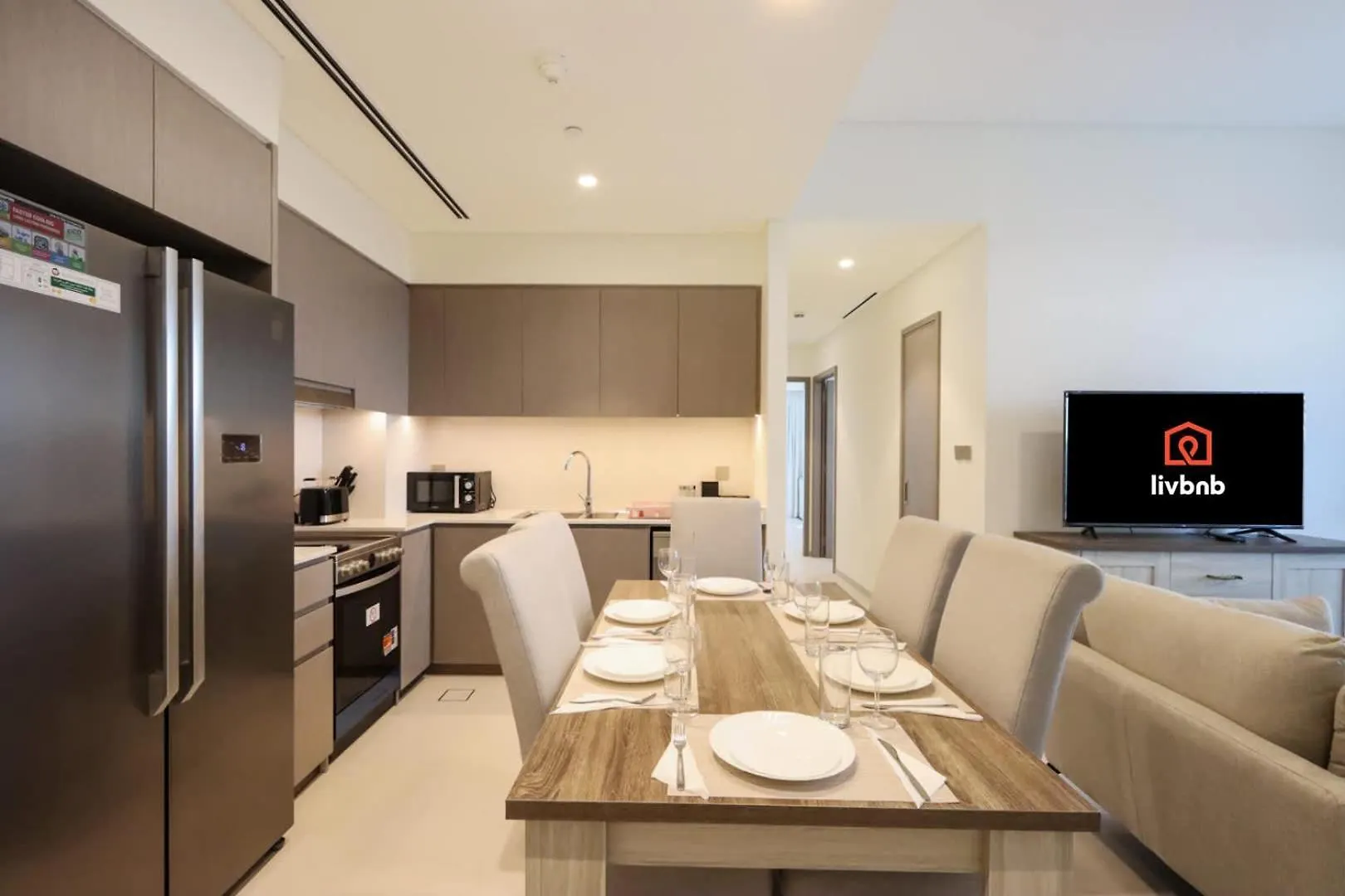 Livbnb-Modern 2Br With Partial Burj Khalifa View Dubai Apartment